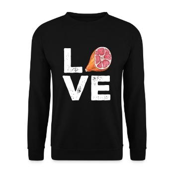 Ham - Unisex Sweatshirt - black - Front - Alina (178cm) & Michal (187cm)