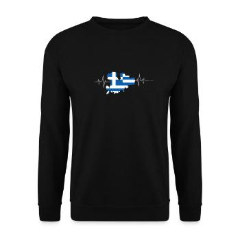 Mykonos - Unisex Pullover - Schwarz - Vorne - Alina (178cm) & Michal (187cm)