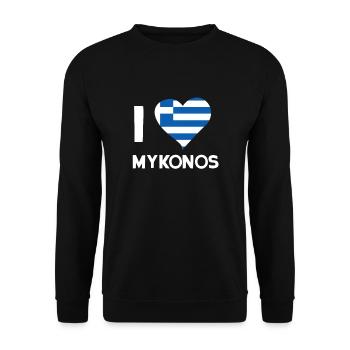 Mykonos - Unisex Pullover - Schwarz - Vorne - Alina (178cm) & Michal (187cm)