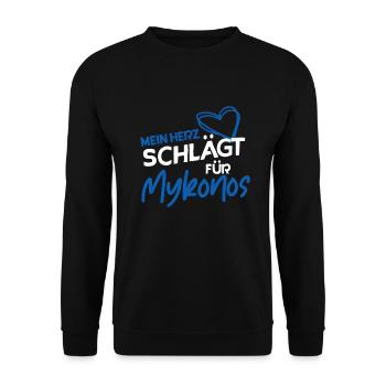 Mykonos - Unisex Pullover - Schwarz - Vorne - Alina (178cm) & Michal (187cm)