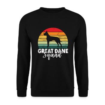 Great Dane Gifts - Unisex Pullover - Schwarz - Vorne - Alina (178cm) & Michal (187cm)