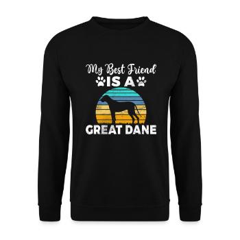 Great Dane Gifts - Unisex Pullover - Schwarz - Vorne - Alina (178cm) & Michal (187cm)