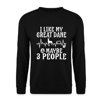 Great Dane Gifts - Unisex Pullover - Schwarz - Vorne - Alina (178cm) & Michal (187cm)