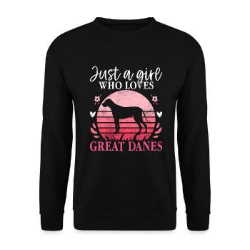 Great Dane Gifts - Unisex Sweatshirt - black - Front - Alina (178cm) & Michal (187cm)