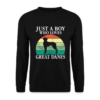 Great Dane Gifts - Unisex Sweatshirt - black - Front - Alina (178cm) & Michal (187cm)