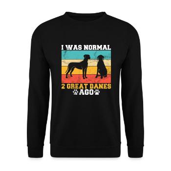 Great Dane Gifts - Unisex Pullover - Schwarz - Vorne - Alina (178cm) & Michal (187cm)