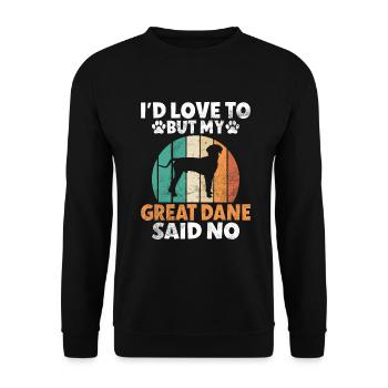 Great Dane Gifts - Unisex Pullover - Schwarz - Vorne - Alina (178cm) & Michal (187cm)