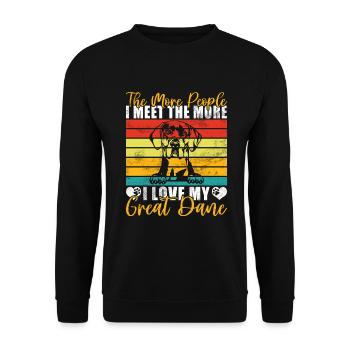 Great Dane Gifts - Unisex Sweatshirt - black - Front - Alina (178cm) & Michal (187cm)