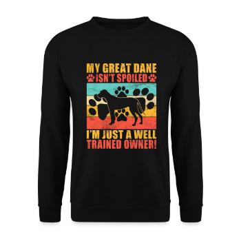 Great Dane Gifts - Unisex Pullover - Schwarz - Vorne - Alina (178cm) & Michal (187cm)