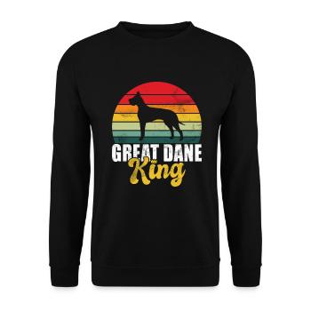 Great Dane Gifts - Unisex Pullover - Schwarz - Vorne - Alina (178cm) & Michal (187cm)