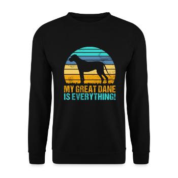 Great Dane Gifts - Unisex Sweatshirt - black - Front - Alina (178cm) & Michal (187cm)