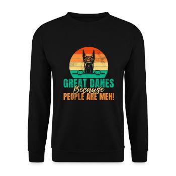 Great Dane Gifts - Unisex Sweatshirt - black - Front - Alina (178cm) & Michal (187cm)