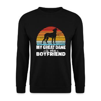 Great Dane Gifts - Unisex Pullover - Schwarz - Vorne - Alina (178cm) & Michal (187cm)
