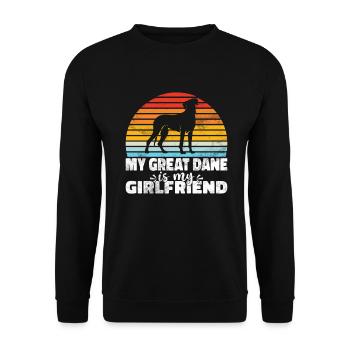Great Dane Gifts - Unisex Sweatshirt - black - Front - Alina (178cm) & Michal (187cm)