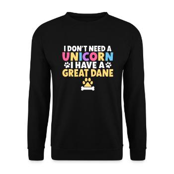 Great Dane Gifts - Unisex Pullover - Schwarz - Vorne - Alina (178cm) & Michal (187cm)