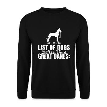 Great Dane Gifts - Unisex Pullover - Schwarz - Vorne - Alina (178cm) & Michal (187cm)