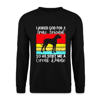 Great Dane Gifts - Unisex Pullover - Schwarz - Vorne - Alina (178cm) & Michal (187cm)