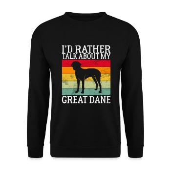 Great Dane Gifts - Unisex Pullover - Schwarz - Vorne - Alina (178cm) & Michal (187cm)