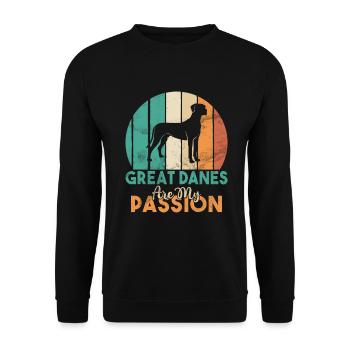 Great Dane Gifts - Unisex Pullover - Schwarz - Vorne - Alina (178cm) & Michal (187cm)