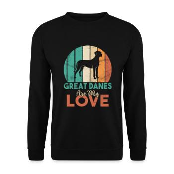 Great Dane Gifts - Unisex Sweatshirt - black - Front - Alina (178cm) & Michal (187cm)