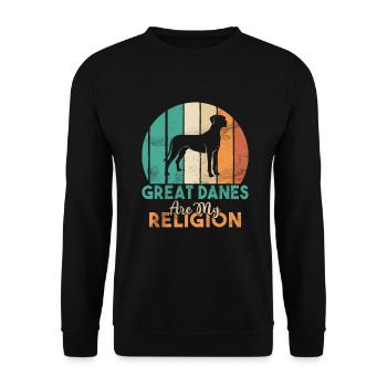 Great Dane Gifts - Unisex Pullover - Schwarz - Vorne - Alina (178cm) & Michal (187cm)