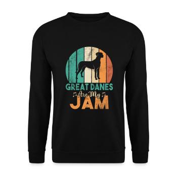 Great Dane Gifts - Unisex Pullover - Schwarz - Vorne - Alina (178cm) & Michal (187cm)