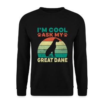 Great Dane Gifts - Unisex Pullover - Schwarz - Vorne - Alina (178cm) & Michal (187cm)