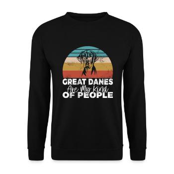 Great Dane Gifts - Unisex Pullover - Schwarz - Vorne - Alina (178cm) & Michal (187cm)