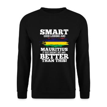 Mauritius - Unisex Pullover - Schwarz - Vorne - Alina (178cm) & Michal (187cm)