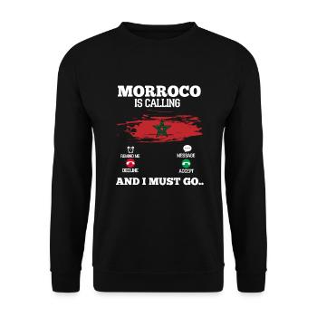 Maroc - Sweat-shirt Unisexe - noir - Devant - Alina (178cm) & Michal (187cm)