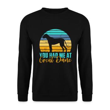 Great Dane Gifts - Unisex Sweatshirt - black - Front - Alina (178cm) & Michal (187cm)