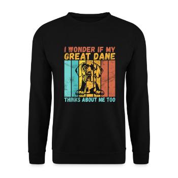 Great Dane Gifts - Unisex Pullover - Schwarz - Vorne - Alina (178cm) & Michal (187cm)