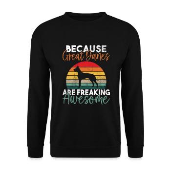 Great Dane Gifts - Unisex Pullover - Schwarz - Vorne - Alina (178cm) & Michal (187cm)