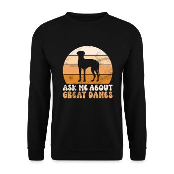 Great Dane Gifts - Unisex Pullover - Schwarz - Vorne - Alina (178cm) & Michal (187cm)