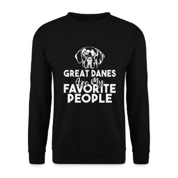 Great Dane Gifts - Unisex Pullover - Schwarz - Vorne - Alina (178cm) & Michal (187cm)