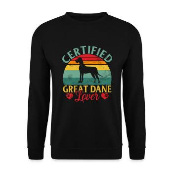 Great Dane Gifts - Unisex Sweatshirt - black - Front - Alina (178cm) & Michal (187cm)