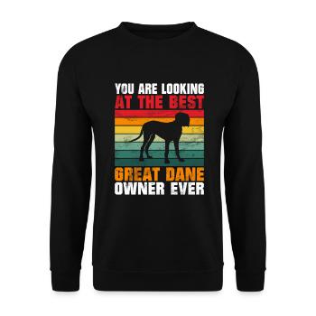 Great Dane Gifts - Unisex Pullover - Schwarz - Vorne - Alina (178cm) & Michal (187cm)