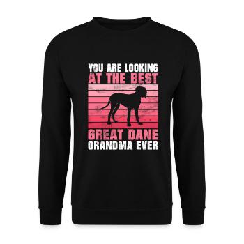 Great Dane Gifts - Unisex Pullover - Schwarz - Vorne - Alina (178cm) & Michal (187cm)