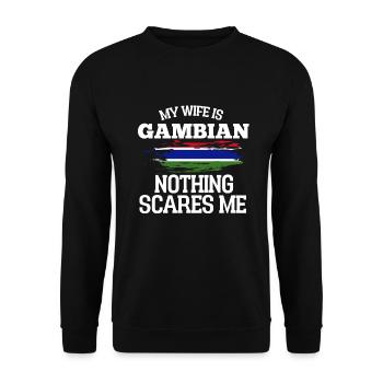 Gambie Épouse - Sweat-shirt Unisexe - noir - Devant - Alina (178cm) & Michal (187cm)