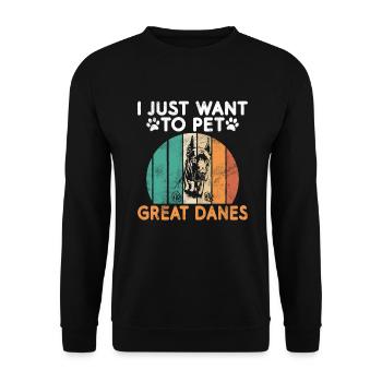 Great Dane Gifts - Unisex Pullover - Schwarz - Vorne - Alina (178cm) & Michal (187cm)