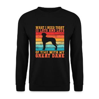 Great Dane Gifts - Unisex Pullover - Schwarz - Vorne - Alina (178cm) & Michal (187cm)