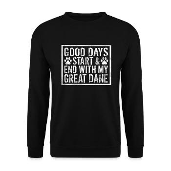 Great Dane Gifts - Unisex Sweatshirt - black - Front - Alina (178cm) & Michal (187cm)
