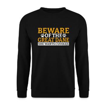 Great Dane Gifts - Unisex Pullover - Schwarz - Vorne - Alina (178cm) & Michal (187cm)