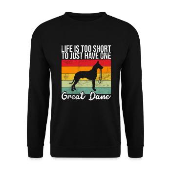 Great Dane Gifts - Unisex Pullover - Schwarz - Vorne - Alina (178cm) & Michal (187cm)
