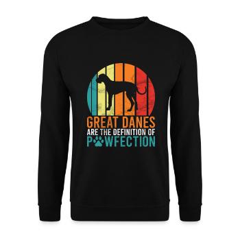 Great Dane Gifts - Unisex Pullover - Schwarz - Vorne - Alina (178cm) & Michal (187cm)