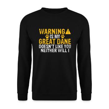 Great Dane Gifts - Unisex Pullover - Schwarz - Vorne - Alina (178cm) & Michal (187cm)