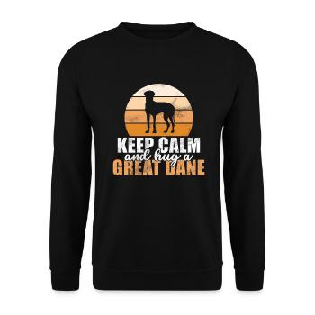 Great Dane Gifts - Unisex Pullover - Schwarz - Vorne - Alina (178cm) & Michal (187cm)