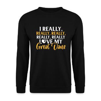 Great Dane Gifts - Unisex Pullover - Schwarz - Vorne - Alina (178cm) & Michal (187cm)