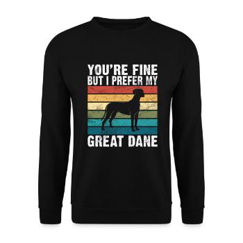 Great Dane Gifts - Unisex Pullover - Schwarz - Vorne - Alina (178cm) & Michal (187cm)
