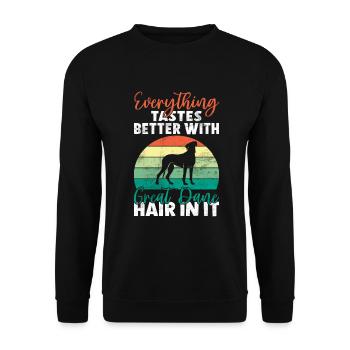 Great Dane Gifts - Unisex Sweatshirt - black - Front - Alina (178cm) & Michal (187cm)